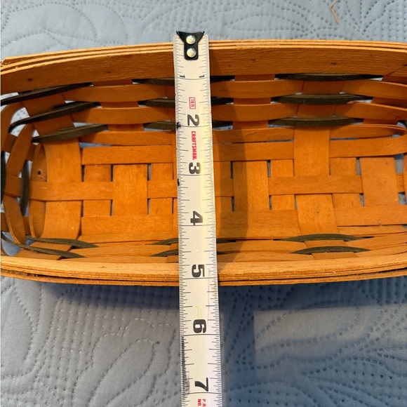 Longaberger Basket with Orange and Green Weave - Picture 4 of 6